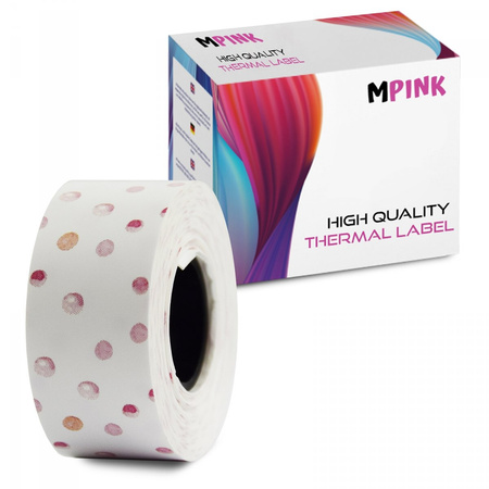 Termiczna taśma papier do etykiet MP-RL-15*4M-PD Pink Dots