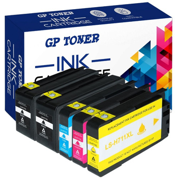5x Tinten für HP GP-H711XL CMYKK GP